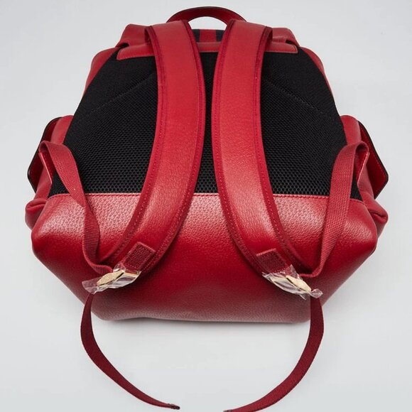Gucci Red Leather Ophidia Medium Backpack Bag - Picture 7 of 12